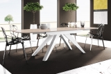 Jídelní stůl MAKANI (cappucino lesk/bílá lesk)