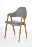 Židle K247 (šedá/dub)