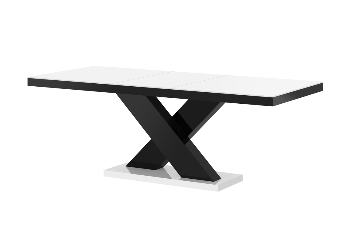 Jídelní stůl XENON (bílá mat/černá lesk/bílá mat)