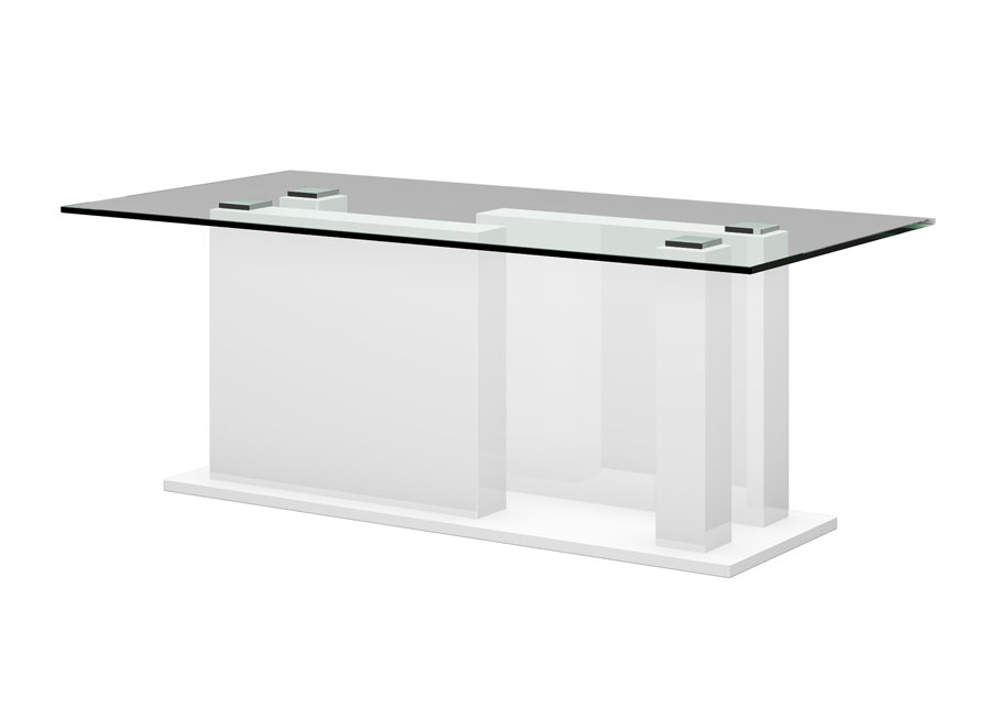 Konferenční stolek SORENTO (bílá lesk)