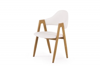 Židle K247 (bílá/dub)
