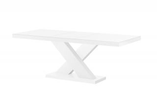 Jídelní stůl XENON (bílá mat/ bílá lesk/bílá mat)