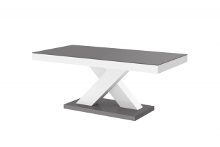 Konferenční stolek XENON MINI (šedá mat/bílá lesk/šedá mat)