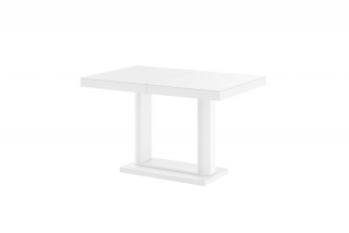 Jídelní stůl QUADRO 120 (bílá mat/bílá lesk/bílá mat)